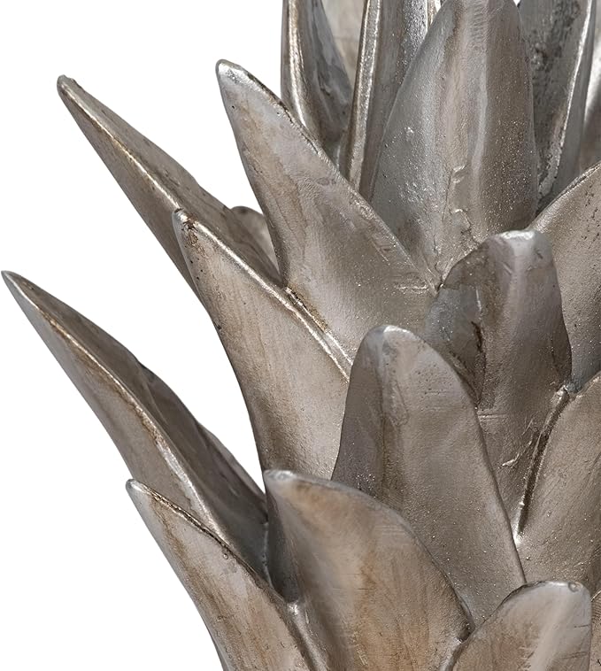 Sagebrook Home Unique 12" Seashell Pineapple Decorative Object, Polyresin Multi-Color Accent Piece for Home Elegance and Coastal Charm