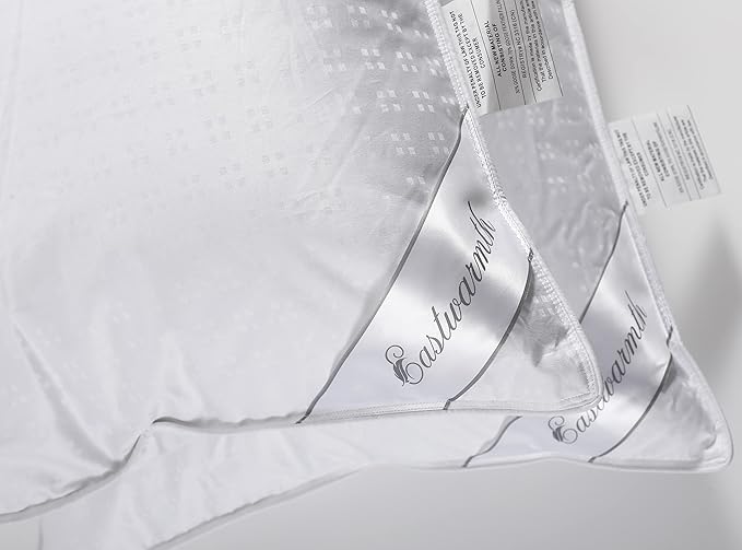 Natural Goose Down&Feather Pair Pillows Insert, Set of 2 Bedding Soft Pillows 100% Soft Cotton Standard 20x26in
