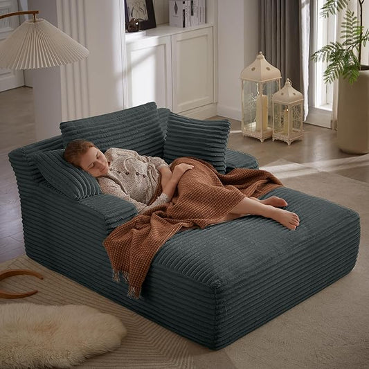 KEIKI 66" Oversized Lounge Chair, Ready-to-Use Modern Sofa Bed Style Chaise for Home Office Work, Reading Corners & All-Day Productivity, Plush Supportive Design for Relaxed Sitting & Lounging