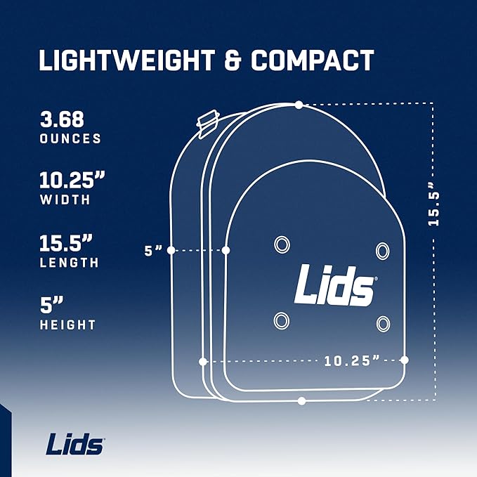 Lids Hat Travel Case – Baseball Cap Carrier for 6 Hats, Durable Denim Exterior with Black Interior, Storage with Handle & Adjustable Shoulder Strap, Hard Hat Organizer for Travel & Closet