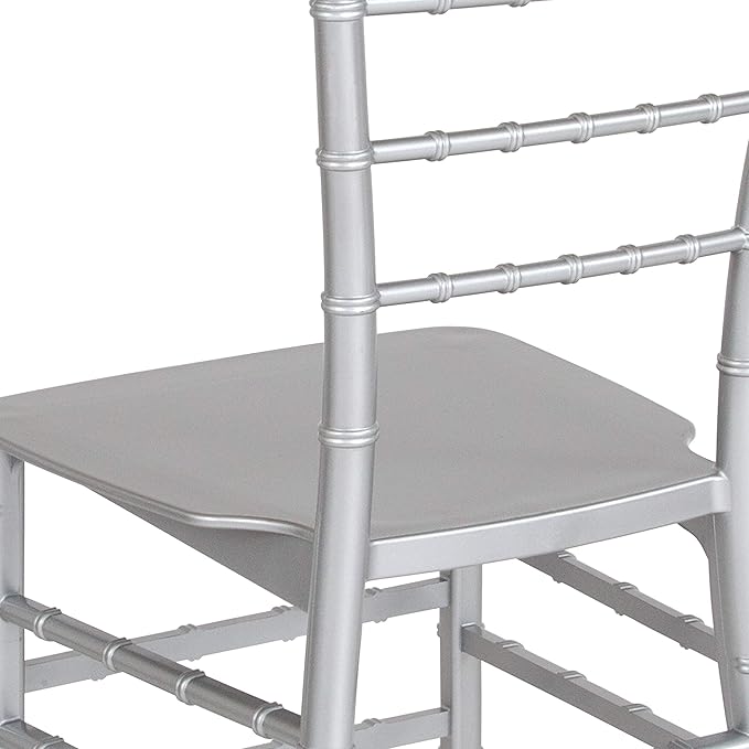 Flash Furniture HERCULES Series Silver Resin Stacking Chiavari Chair