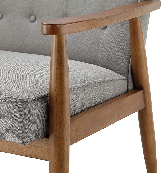 Ball & Cast Tufted Fabric Accent Chair 27.5"W x 29.8"D x 33.25"H Grey Set of 1