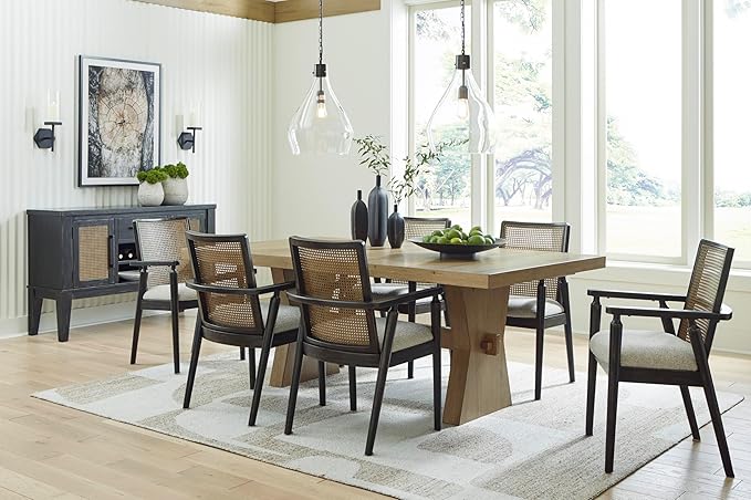 Signature Design by Ashley Galliden Farmhouse Dining Table, Light Brown