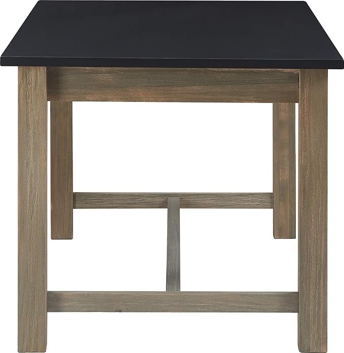 Tommy Hilfiger Elmhurst Dining Table, Black and Weathered Grey