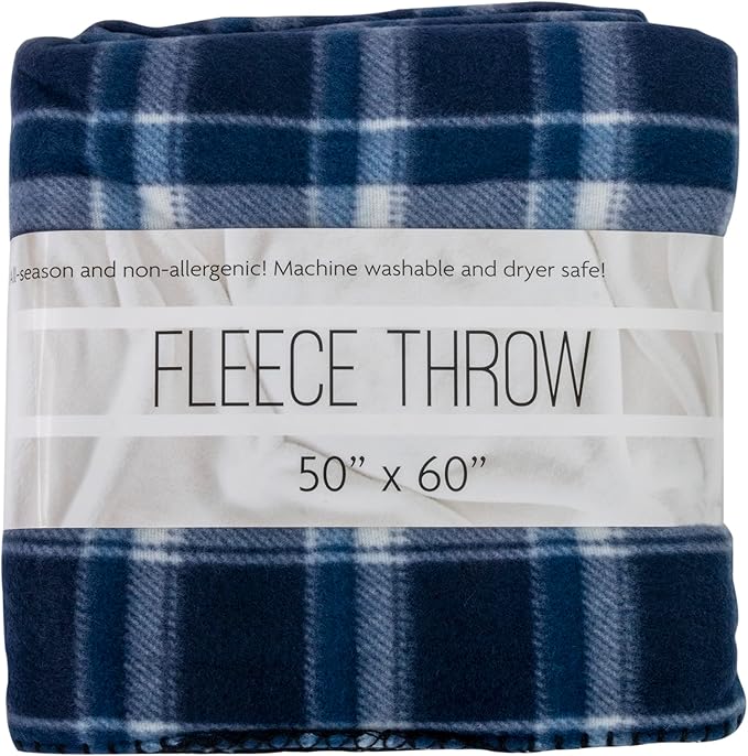 Trail maker 24 Pack Bulk Plaid Sherpa Fleece Throw Blankets 50 x 60 for Wedding Guests, Homeless, Pets | Plaid Fleece Throw Blankets Bulk