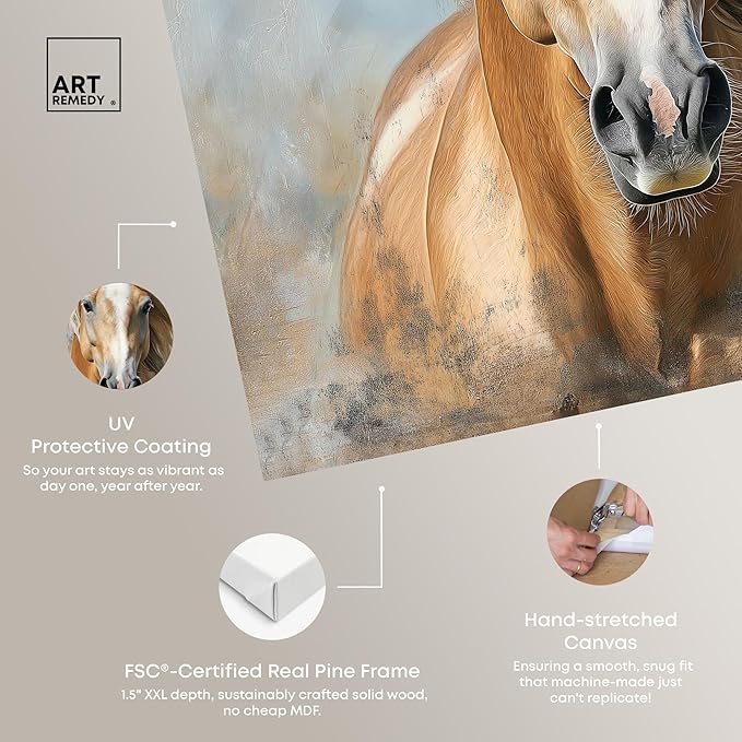 Art Remedy Rustic Rider Canvas Horse Wall Art, Gallery Wrapped, 12" x 12"