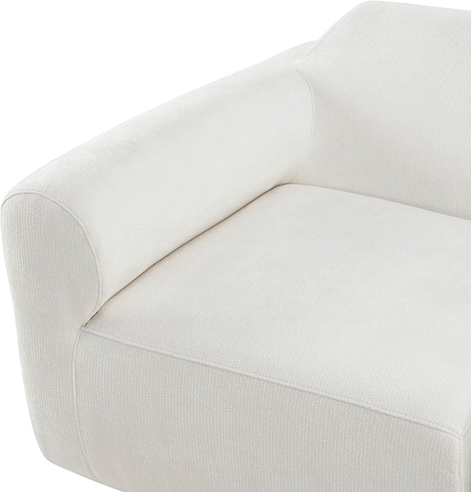 Merax Modern Curved Sectional Sofa with Ottoman, Couch 4-Piece Set High-Density Compressed Sponge, Fully Assembled, Right Hand Facing, Plush Deep Seat for Living Room, Lounge, Apartment, Beige