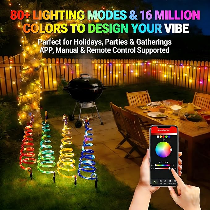4 Pack Christmas Pathway Lights Outdoor, Spiral Christmas Tree Path Lights, Waterproof Yard Decorations, Spiral Lighted Christmas Tree Lights for Pathway, Patio, Backyard, Garden, Party Holiday Decor