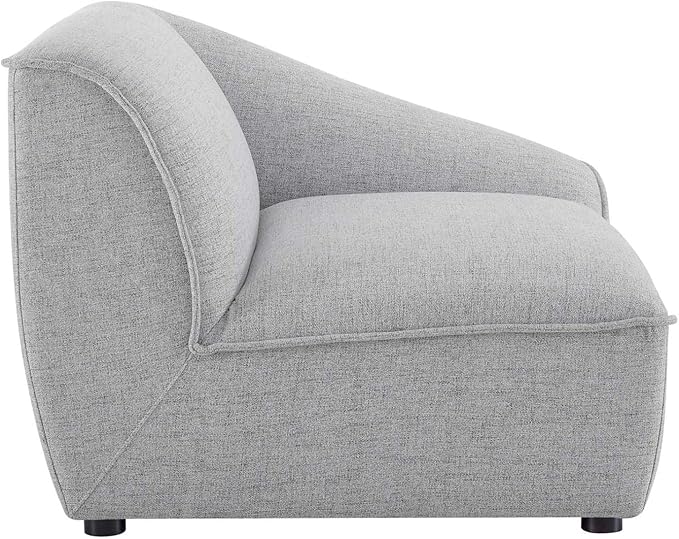 Modway Comprise Fabric Upholstered Sectional, Right-Arm Chair, Light Gray