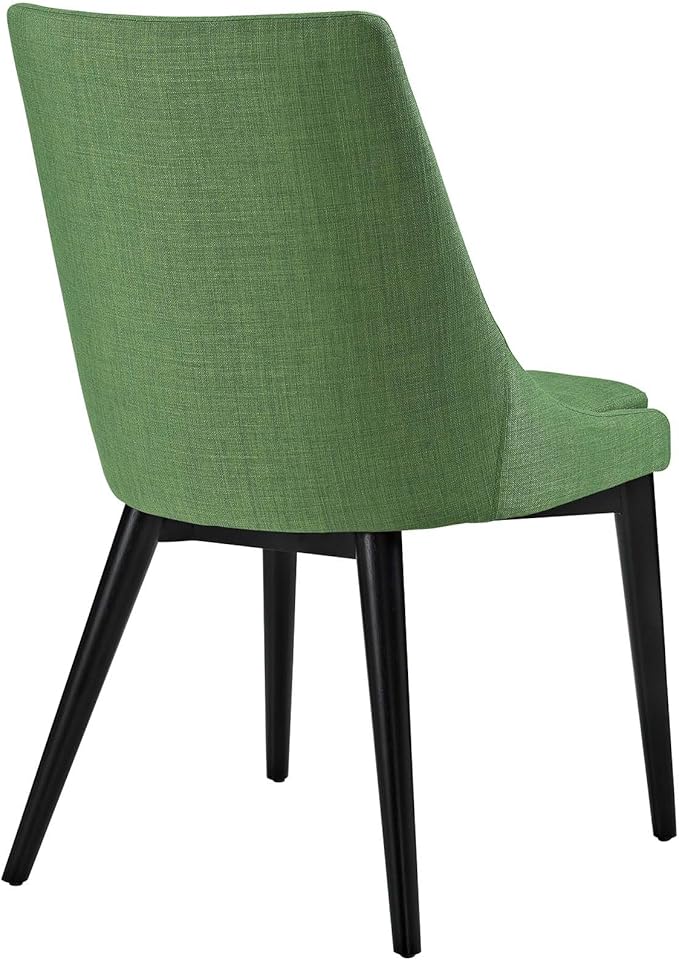 Modway Viscount Mid-Century Modern Upholstered Fabric Kitchen and Dining Room Chair in Kelly Green