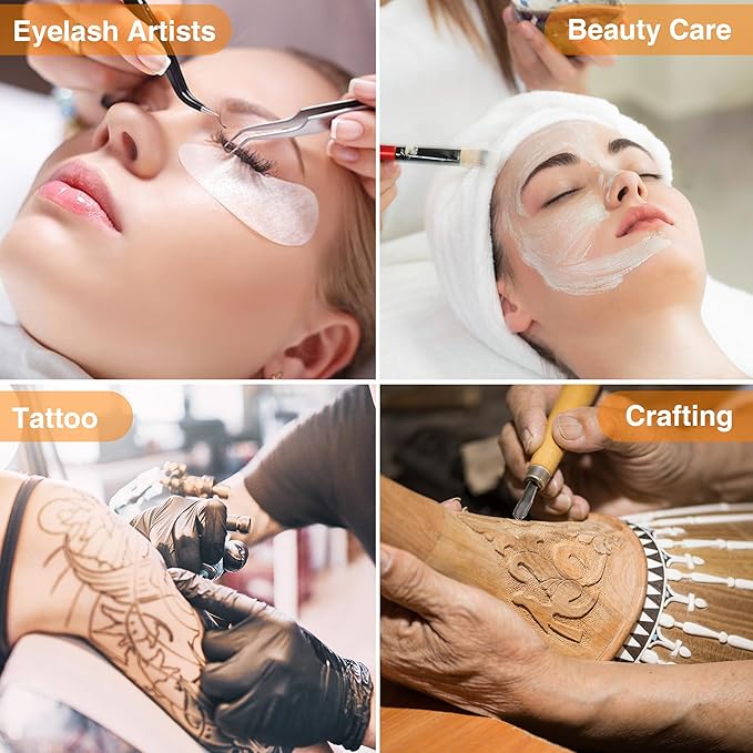 CHICLUX Lash Lights for Eyelash Tech, Foldable Floor Lash Lamp for Eyelash Extensions, Dimmable LED Half Moon Lash Light with Phone Holder and Wheeled Base, Esthetician Light for Eyelash, Tattoo