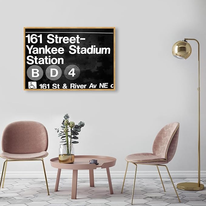Cities and Skylines Framed Wall Art Canvas Prints 'Yankee Stadium' United States Cities