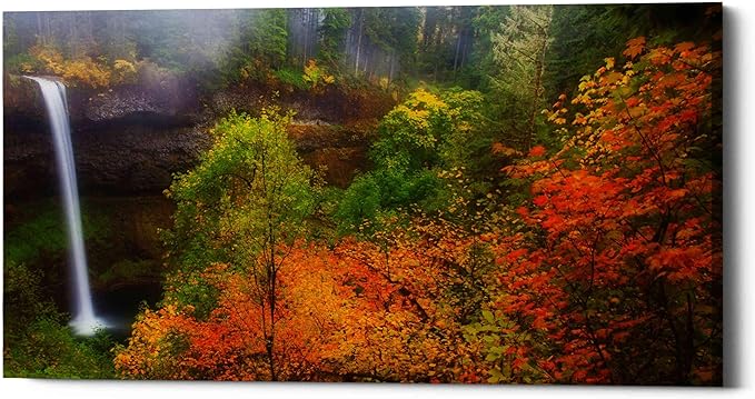 Epic Graffiti 'Silver Falls' by Darren White, Canvas Wall Art, 30"x60"