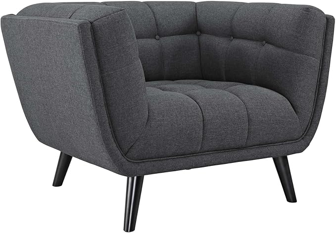 Modway Bestow Upholstered Fabric Armchair, Gray