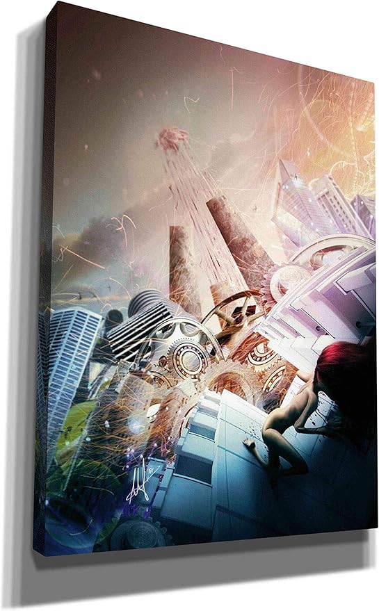 Epic Graffiti ' Runaway' by Mario Sanchez Nevado Canvas Wall Art, 12" x 16", Purple