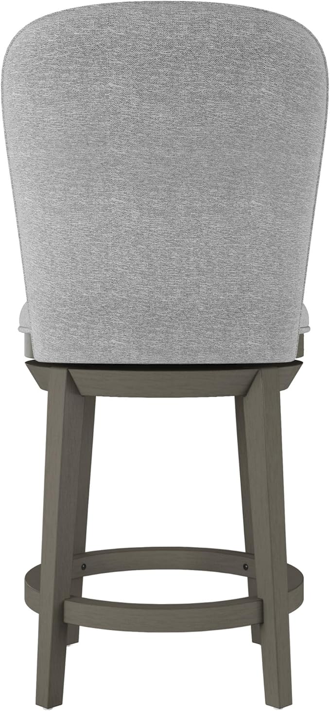Hillsdale Victoria Wood Counter Height Swivel Stool, Antique Gray