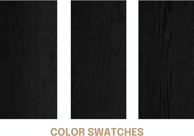 NTC Adept Wooden Bed Frame with Headboard, Solid Oak and Rubber Wood Foundation with Silent Slats and Wood Central Supports, 1000 Lb Capacity, Effortless Assembly, Queen - Burnt Black