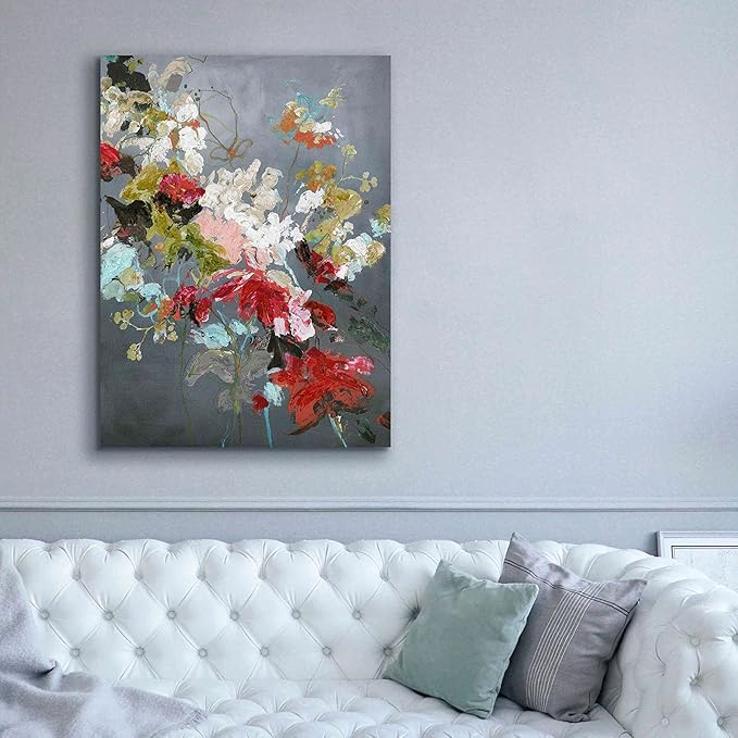 Epic Graffiti 'Abstract Floral 2' by Design Fabrikken, Giclee Canvas Wall Art, 40"x54"