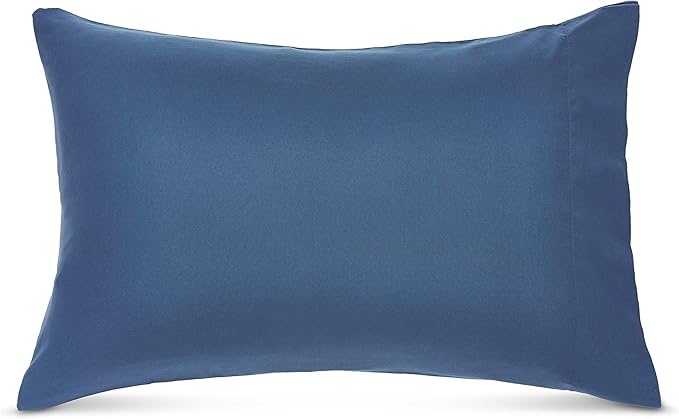 Amazon Basics Twin/Twin XL Comforter Set with Sheets, 5-Piece Blue Calvin Striped Bedding, Lightweight Microfiber Bed-in-a-Bag, Machine Washable