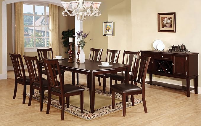 24/7 Shop at Home Harrimon Rustic Extendable Dining Table, Espresso