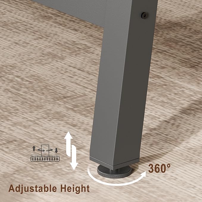 GarveeHome Industrial Dining Table for 6~8 People, 78.7 in Long Rectangle Dining Tables, Wooden Kitchen Table with Sturdy Metal Frame, Dinner Tables, Dining Room Table for Kitchen, Dining Room-Grey