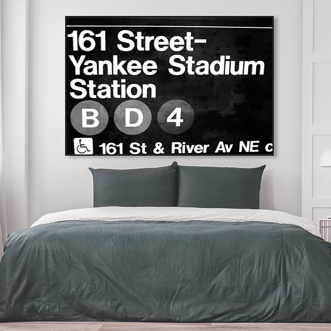 Cities and Skylines Framed Wall Art Canvas Prints 'Yankee Stadium' United States Cities