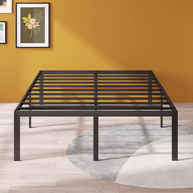 Zinus Yelena 18 Inch Queen Metal Platform Bed Frame, Steel Slat Support, No Box Spring Needed, Easy Assembly