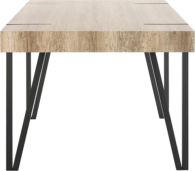 Safavieh Home Alyssa Rustic Industrial Brown and Black Dining Table
