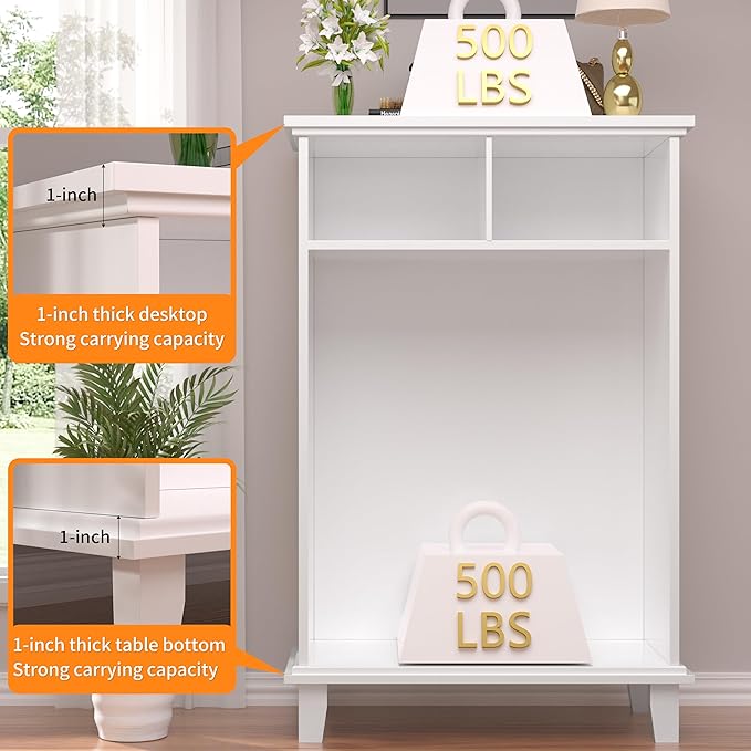 6 Drawer Tall Dresser for Bedroom, White Large Chest of Drawers, Modern Farmhouse 6 Drawers Storage Dresser for Living Room, Hallway, Entryway, Home Office