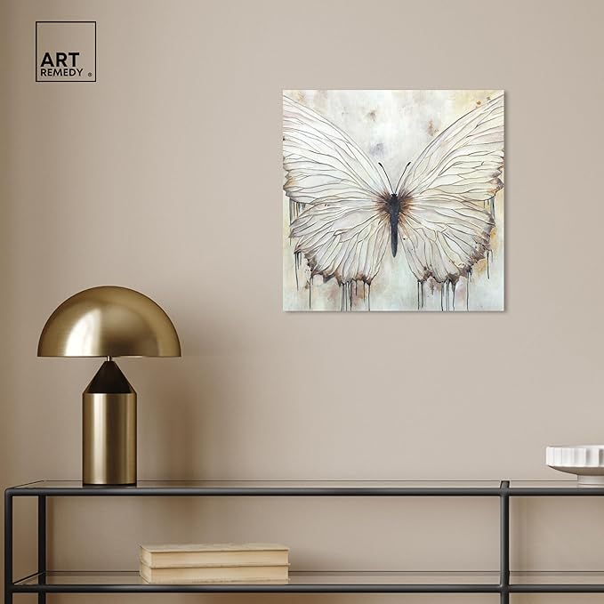 Art Remedy Neutral Beauty Chic Farmhouse Canvas Wall Art, Gallery Wrapped, 16"x16"