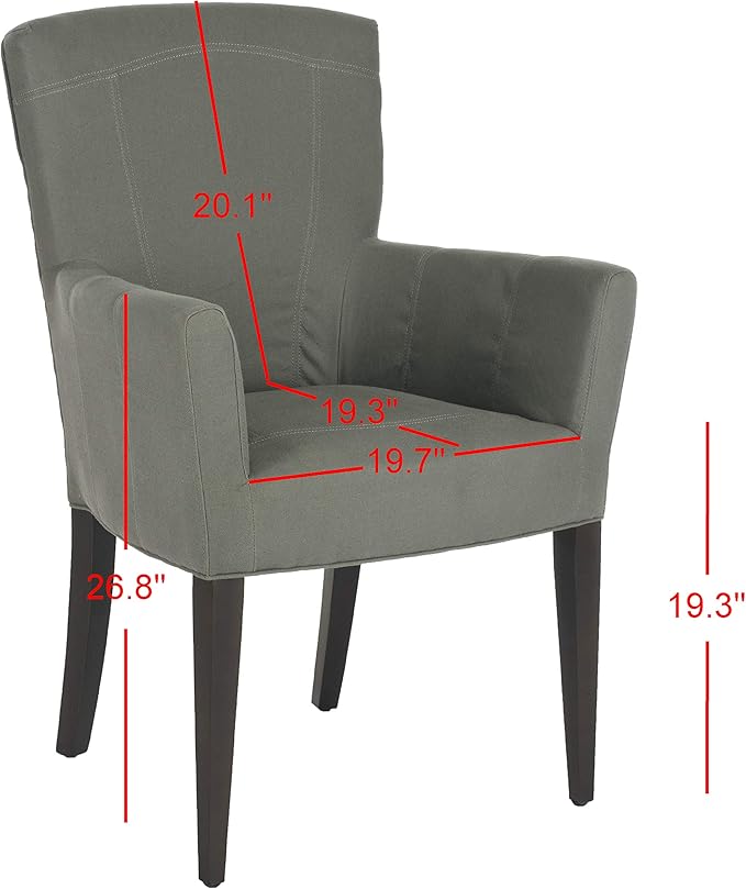 Safavieh Dale Arm Chair Accent Chairs (Granite)