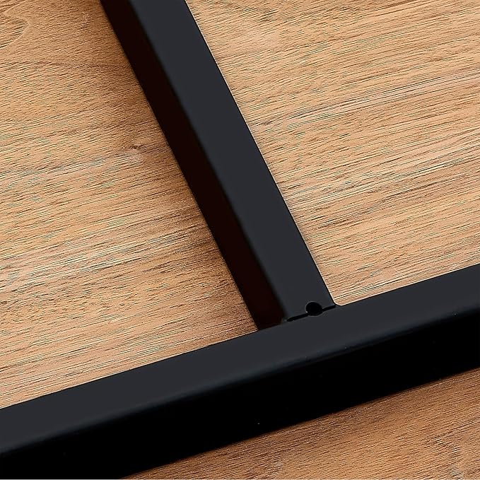 Messina Modern Walnut and Metal Dining Room Table