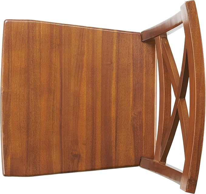 Christopher Knight Home Rovie Acacia Wood Dining Chairs, 2-Pcs Set, Dark Oak