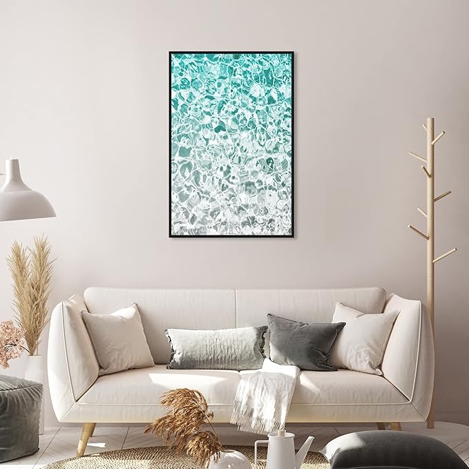 The Oliver Gal Artist Co. Nautical and Coastal Wall Art Framed Canvas Prints 'Clear Aqua Waters' Coastal