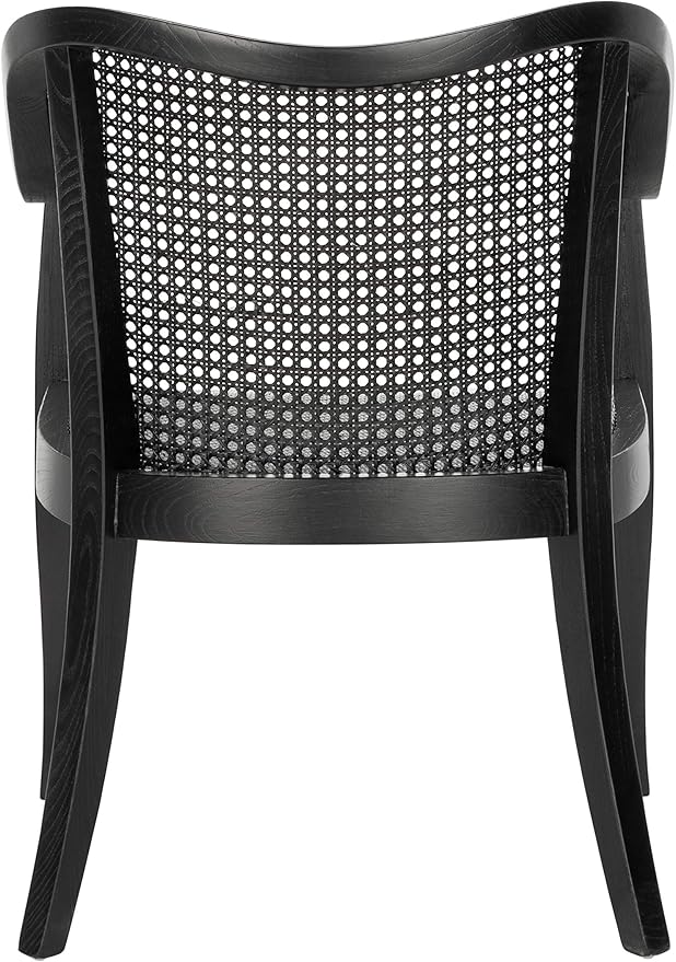SAFAVIEH Home Collection - Maika Black Solid Wood & Cane Rattan Dining Chair, Fully Assembled (DCH9500C)