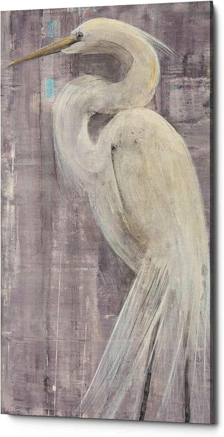 Epic Graffiti 'Coastal Egret II Legs' by Albena Hristova, Canvas Wall Art, 30"x60"