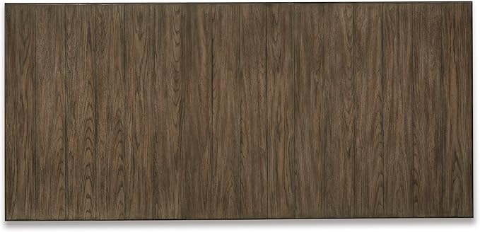 Signature Design by Ashley Bolanburg Farmhouse Extension Dining Table with Removable Center Leaf and Trestle Base, Dark Brown & White
