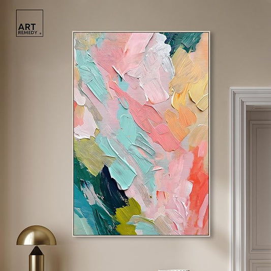 Art Remedy Pastel Layers Canvas Pastel Wall Art, Silver Frame, 36" x 54"