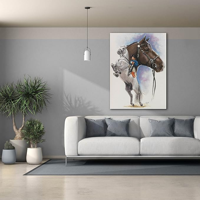 Epic Graffiti 'Lippizaner' by Barbara Keith, Canvas Wall Art, 40"x54"