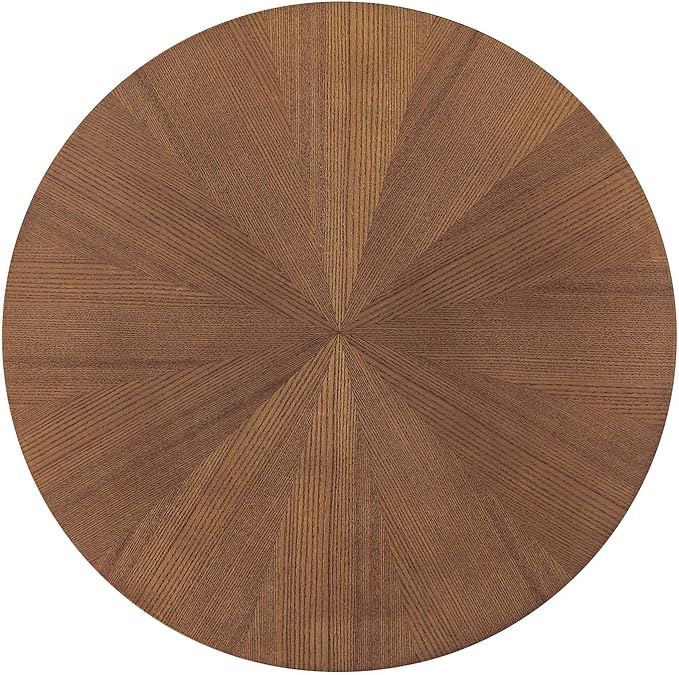 Modway EEI-6558-WAL Crossroads 24” Round Wood Side Table, Walnut