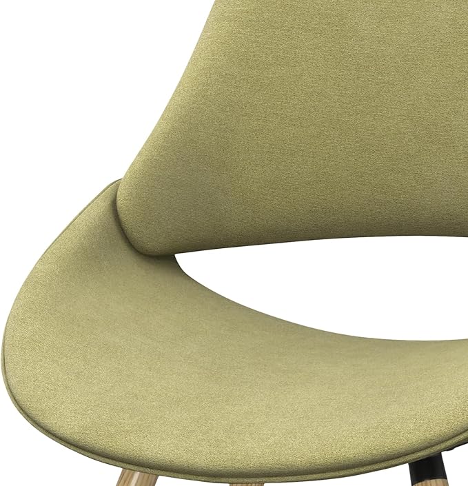 SIMPLIHOME Malden Dining Chair in Acid Green Woven Fabric, 22.8 x 20.9 x 30.9 inches, Bentwood Design with Light Wood Legs, Modern Seating for Dining Room
