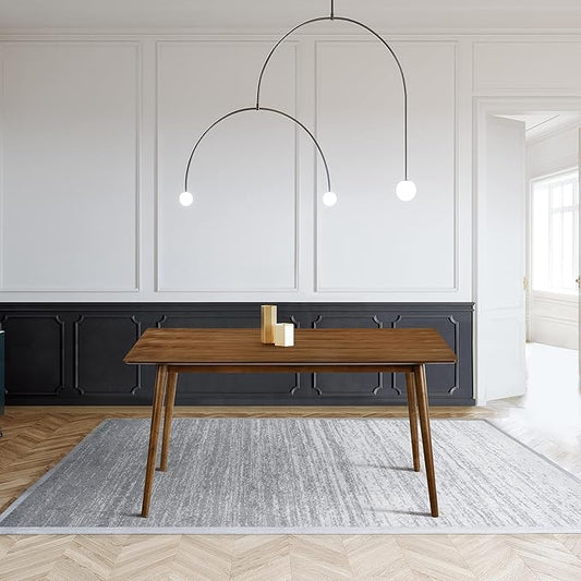 Armen Living Westmont 59" Rectangular Dining Table in Walnut Wood