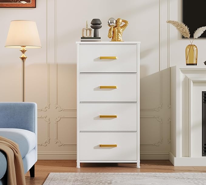 YITAHOME Dresser with 4 Drawers - Fabric Storage Tower, Organizer Unit for Room, Living Room, Hallway, Closets