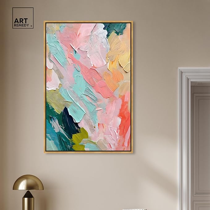 Art Remedy Pastel Layers Canvas Pastel Wall Art, Gold Frame, 30" x 45"