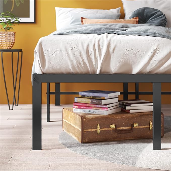Zinus Yelena 18 Inch Queen Metal Platform Bed Frame, Steel Slat Support, No Box Spring Needed, Easy Assembly