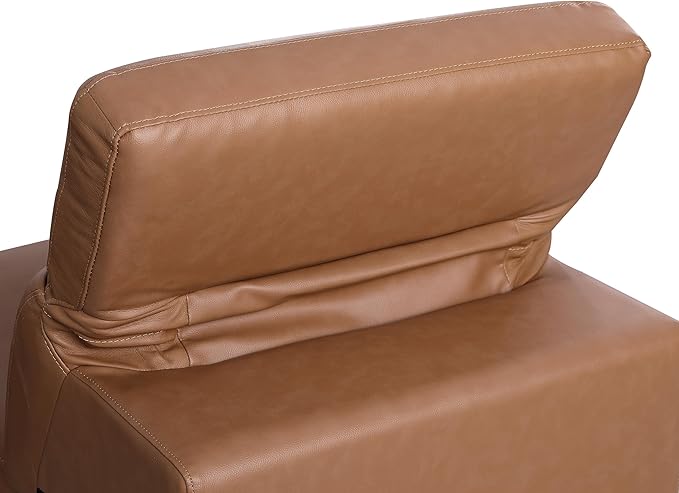Blackjack Furniture Venice Top Grain Italian Leather Recliner 7 Seater 5 Power Reclining 3 Piece Sofa Set with Adjustable Headrests Modern Seating Sofa, Loveseat and Chair for Living Room , Cognac