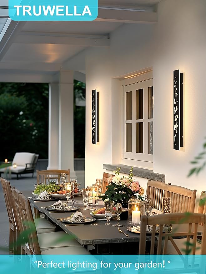 Modern Outdoor Wall Lights 39.4inch LED Long Wall Sconce 3000K Exterior Light Fixture Porch Lights 32W Exterior Lighting Fixtures for Patio Balcony Terrace Garden