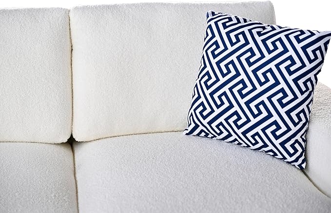 Ball & Cast 124" U-Shaped Sectional Sofa Couch for Living Room with Double Chaise,Cup Holders & Pillows,4 Seat Sherpa Upholstered Modern Modular Sectional Sofa Couches Set,for Home,Office,Beige