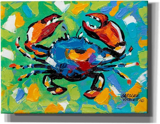 Epic Graffiti 'Seaside Crab II' by Carolee Vitaletti, Canvas Wall Art, 34"x26"