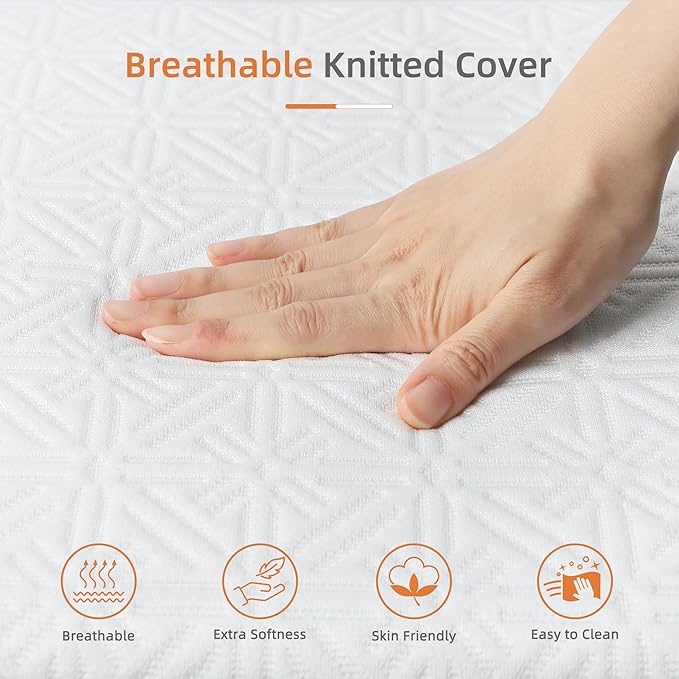 Vesgantti Cal King Mattress, 12 Inch Gel Memory Foam Mattress for Cool Night & Pressure Relief, Medium Plush Feel with Motion Isolating,Breathable Removable Cover